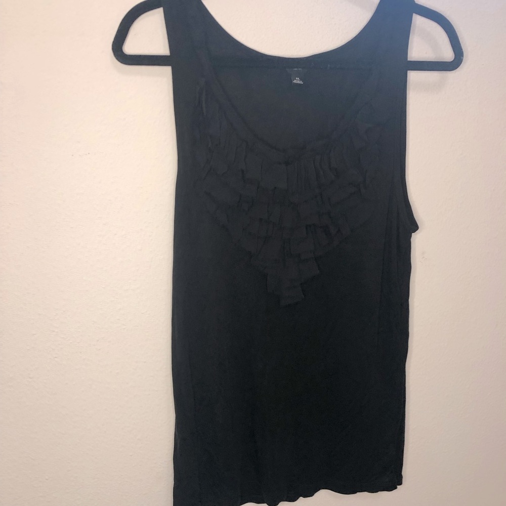 Ann Taylor, black tank top - XL